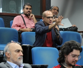 Apresentação dos resultados do Grupo de Trabalho sobre o Restaurante Universitário, com DAF, DPO e RU. 25/11/2025. Foto: Beto Monteiro/Ascom UnB